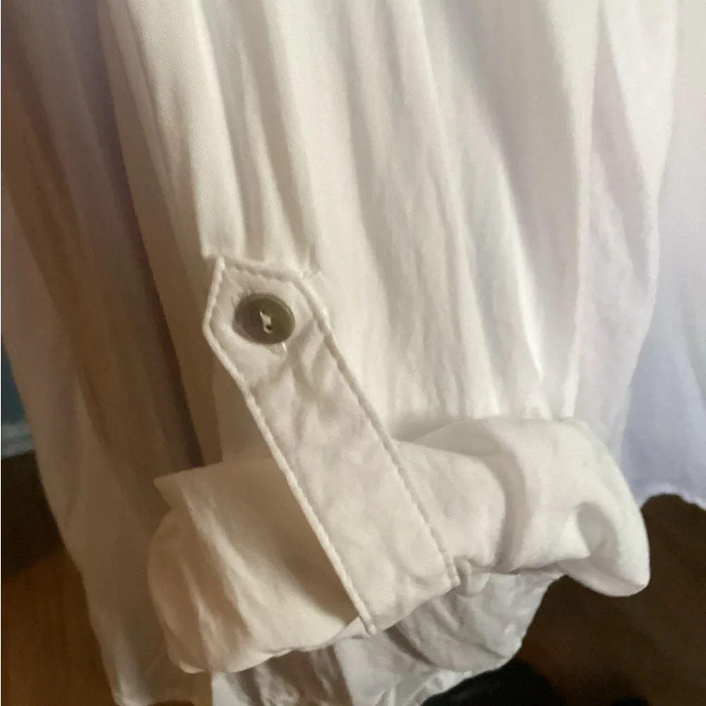 White Button-Down Long Shirt 3X - Picture 7 of 9